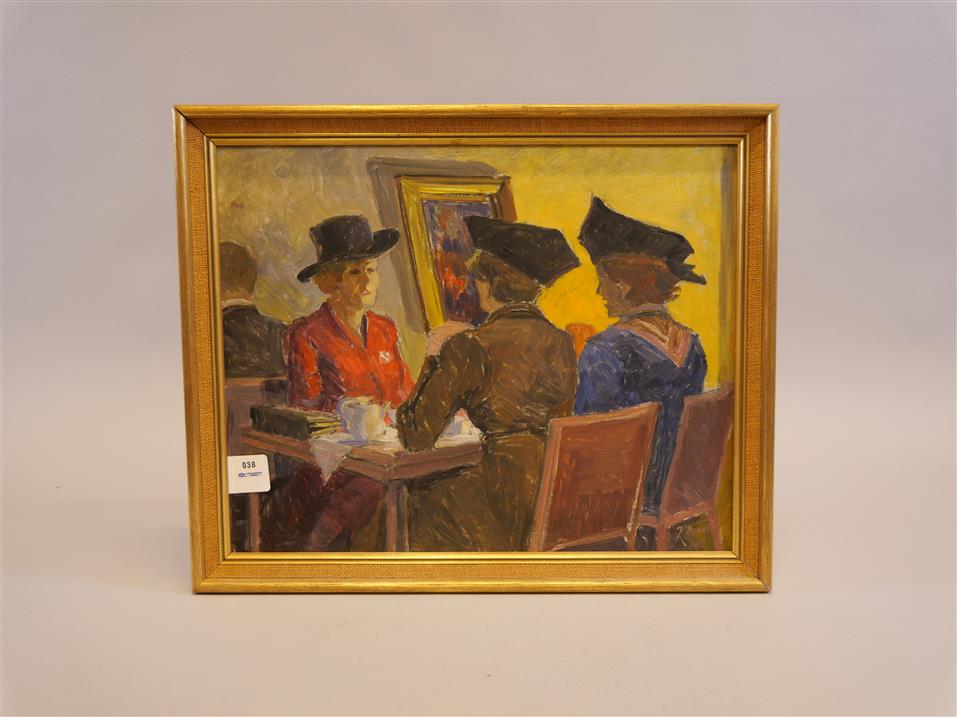 JOHANN KESSLER. Oljemålning. sign J Kessler 1940. Pannå: 40×50 cm ...